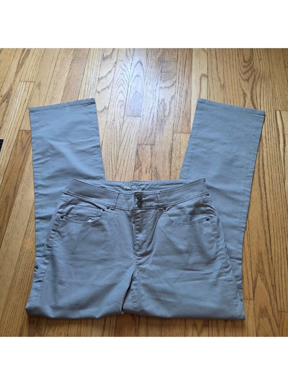 VS Hipster Gray Pants Size 12 Regular Womens Casual Straight Leg